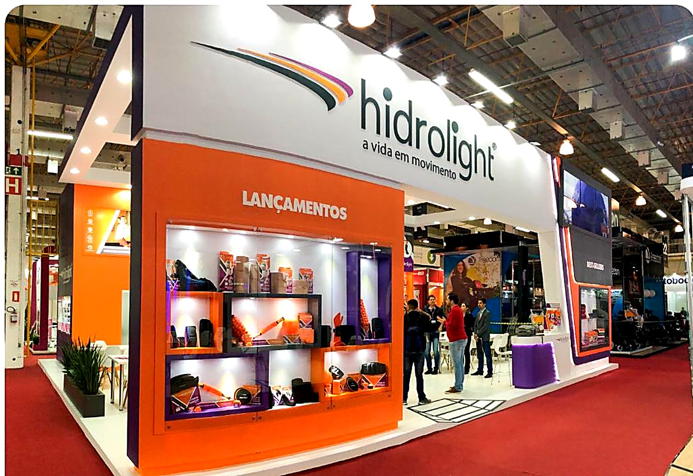 Estande da Hidrolight na feira Hospitalar, em São Paulo